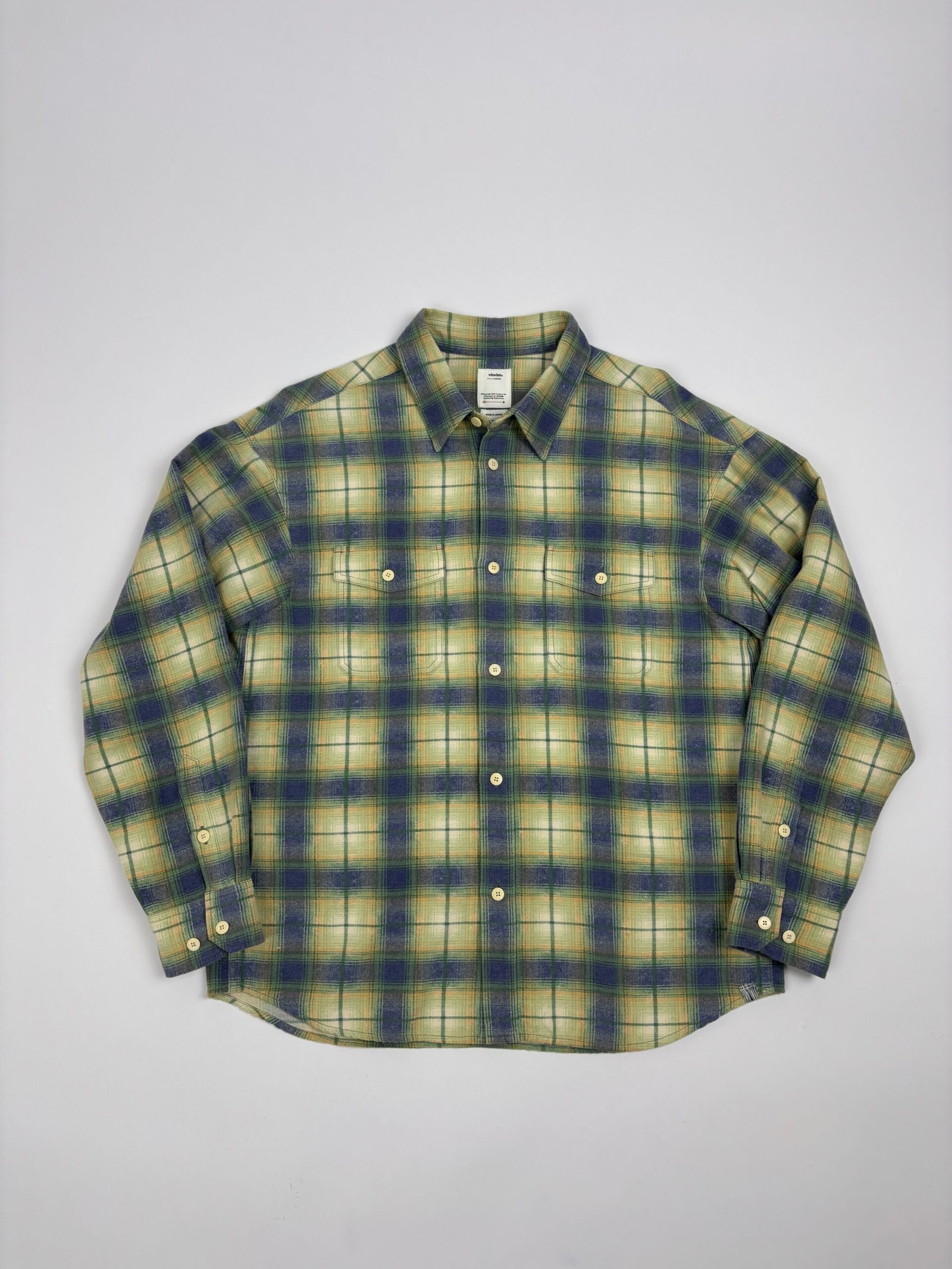 visvim pioneer khadi check button up shirt visvim pioneer khadi check button up shirt