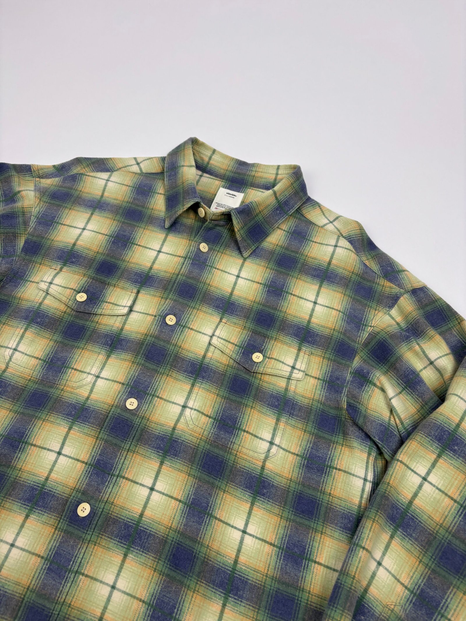 visvim pioneer khadi check button up shirt visvim pioneer khadi check button up shirt