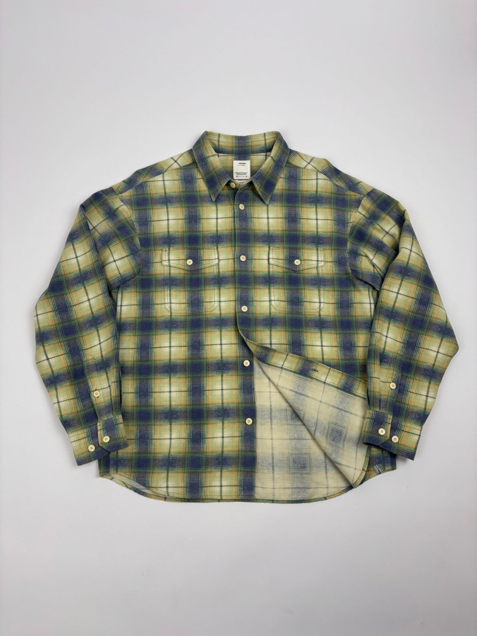 visvim pioneer khadi check button up shirt visvim pioneer khadi check button up shirt