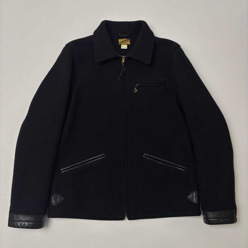 the real mccoy’s wool field sports jacket horsehide trim