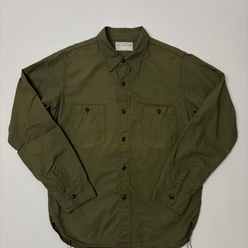 the real mccoy’s n 3 navy cotton shirt olive