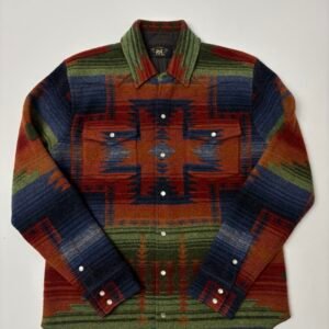 RRL Wool Overshirt Pearl Snap Southwestern Pattern