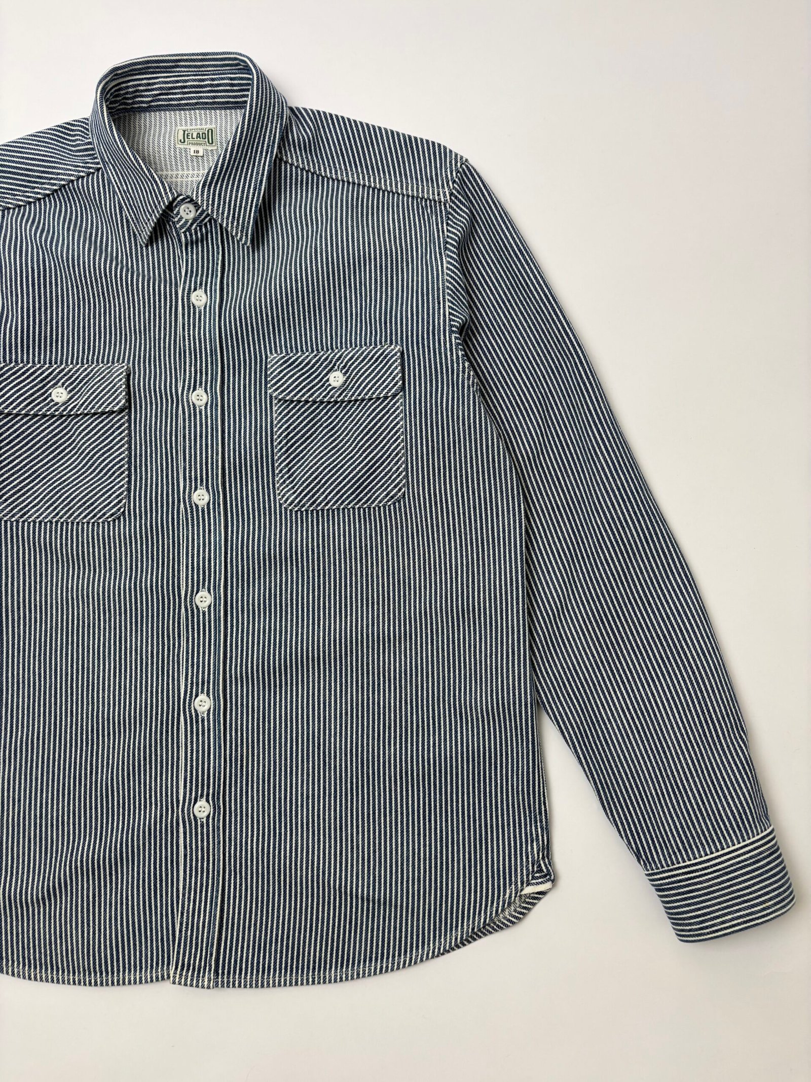 jelado hickory stripe denim work shirt jelado hickory stripe denim work shirt