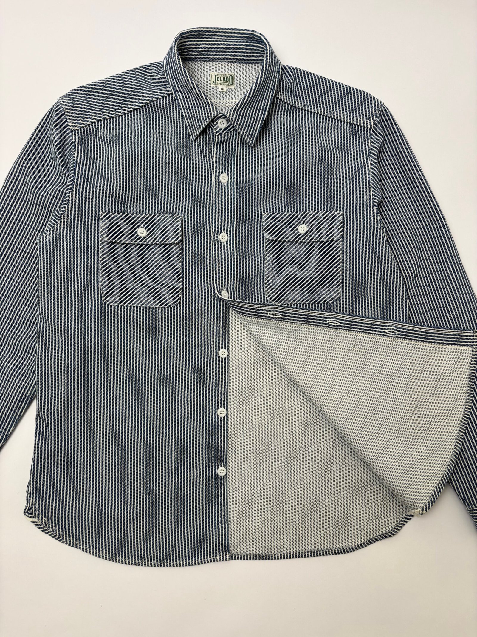 jelado hickory stripe denim work shirt jelado hickory stripe denim work shirt