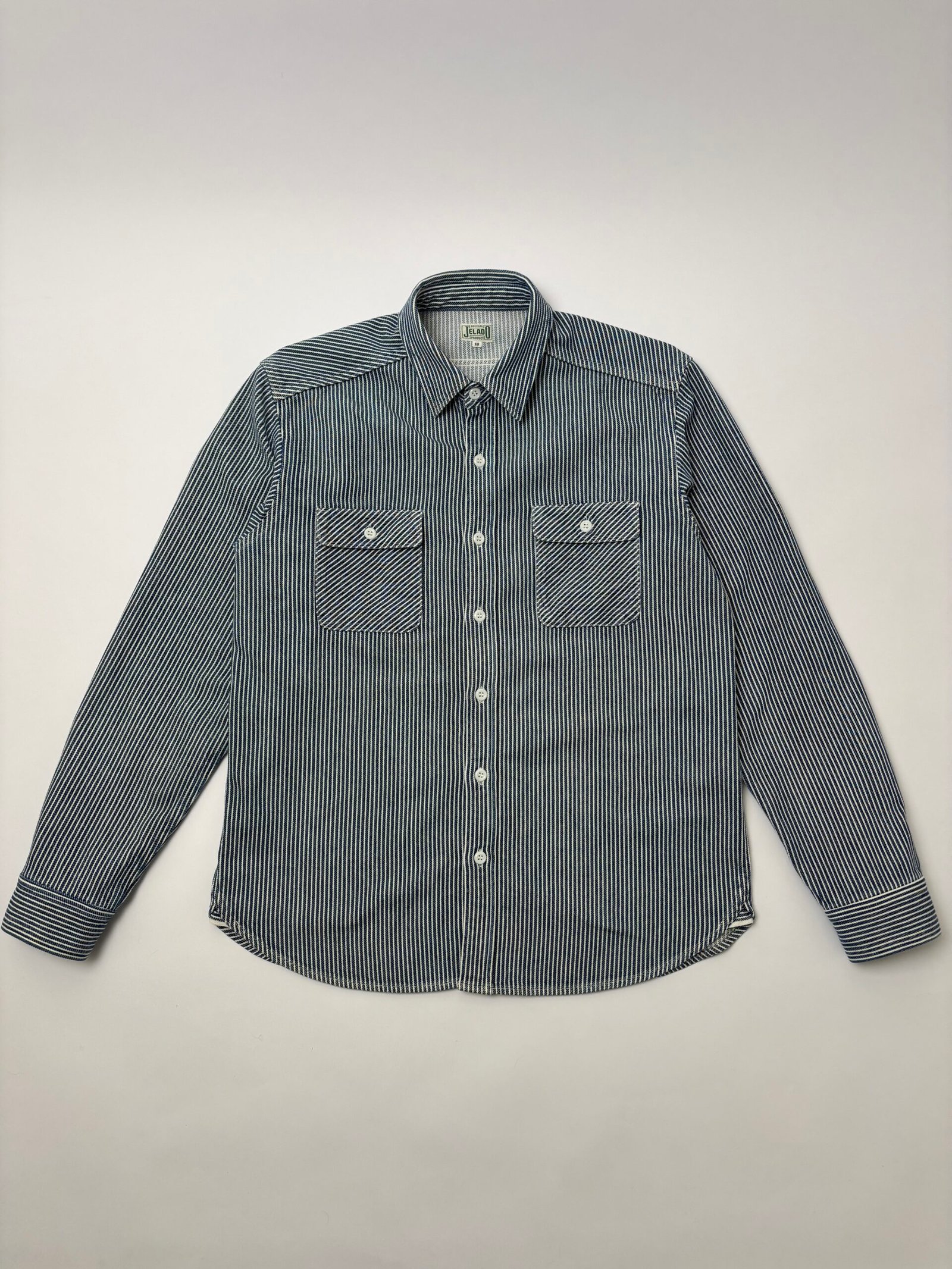 jelado hickory stripe denim work shirt jelado hickory stripe denim work shirt
