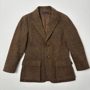 polo ralph lauren herringbone tweed jacket suede elbow patches