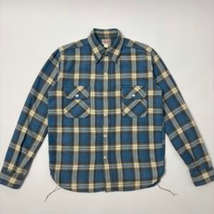 the real mccoy’s 8hu block check flannel shirt
