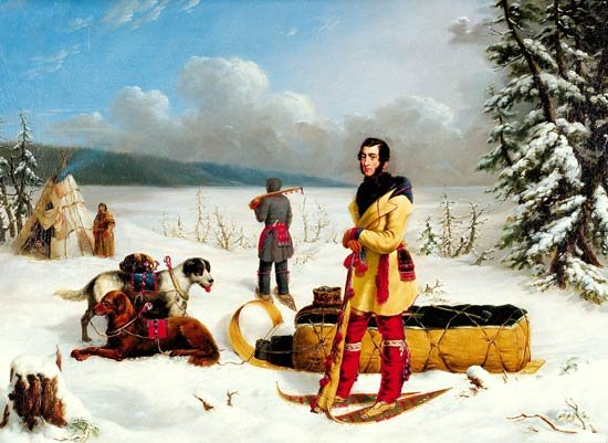 voyageur blanket capote fur trade painting
