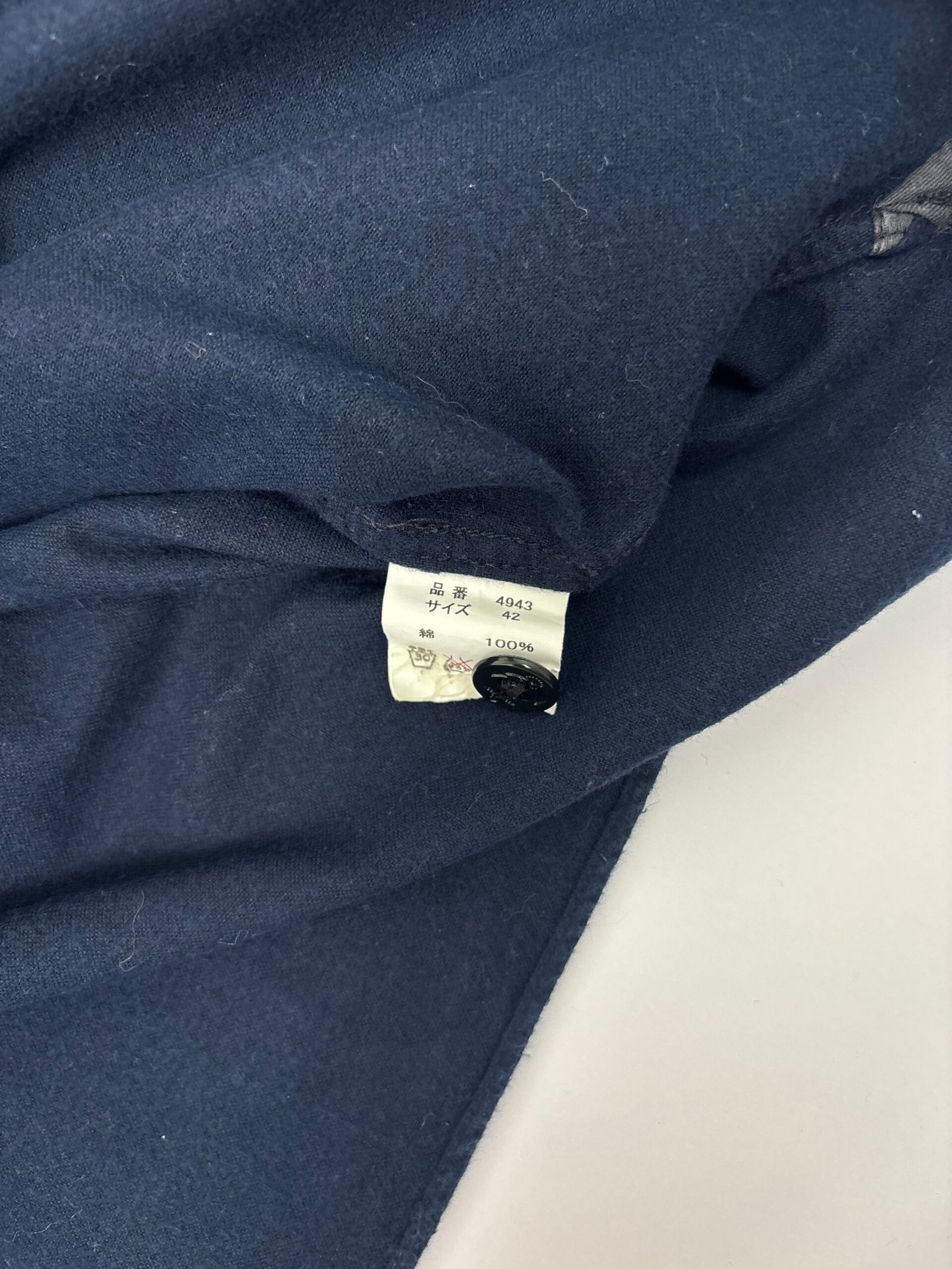fullcount navy long sleeve shirt Fullcount Brushed Cotton CPO Shirt