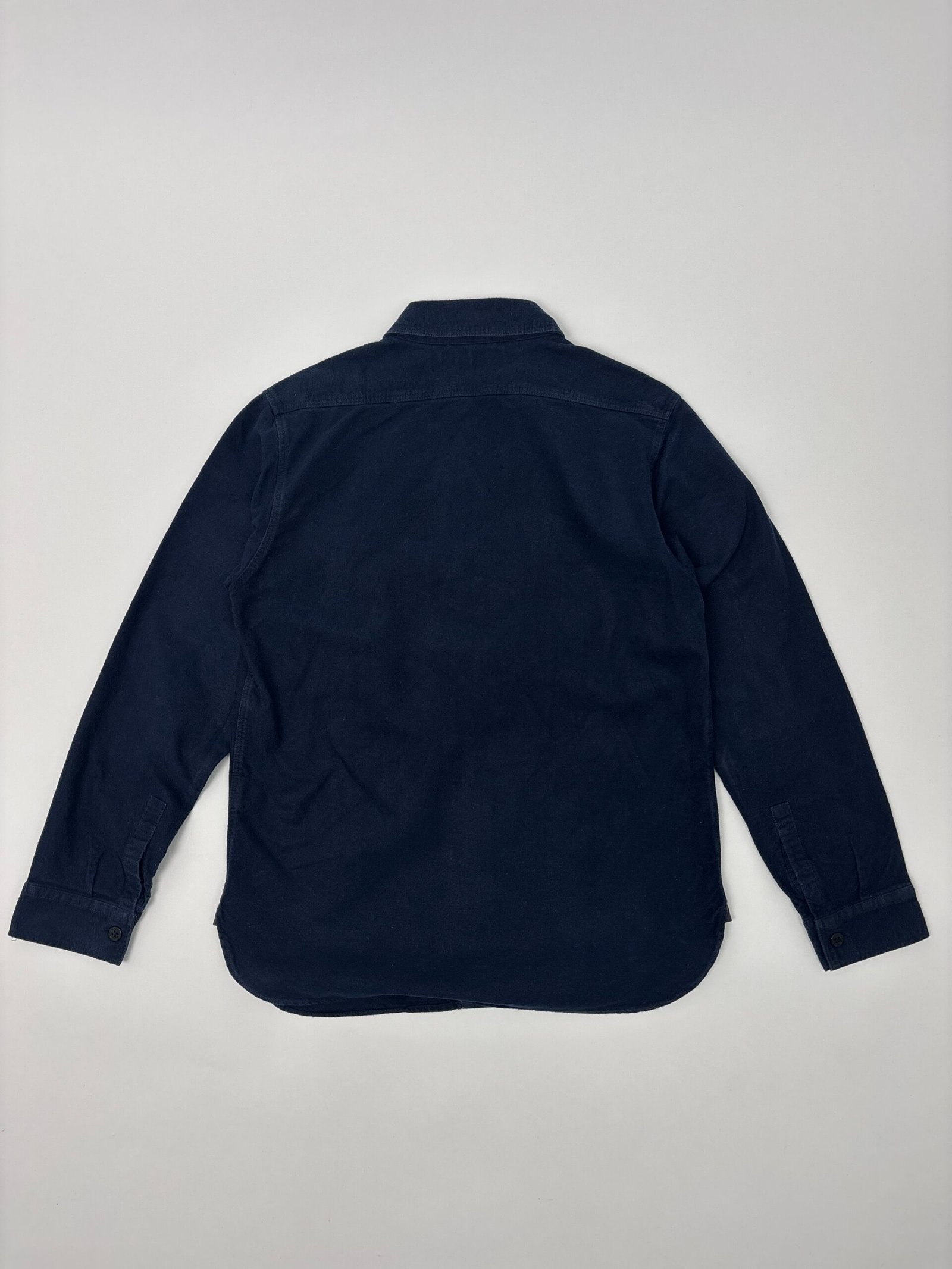 fullcount navy long sleeve shirt Fullcount Brushed Cotton CPO Shirt