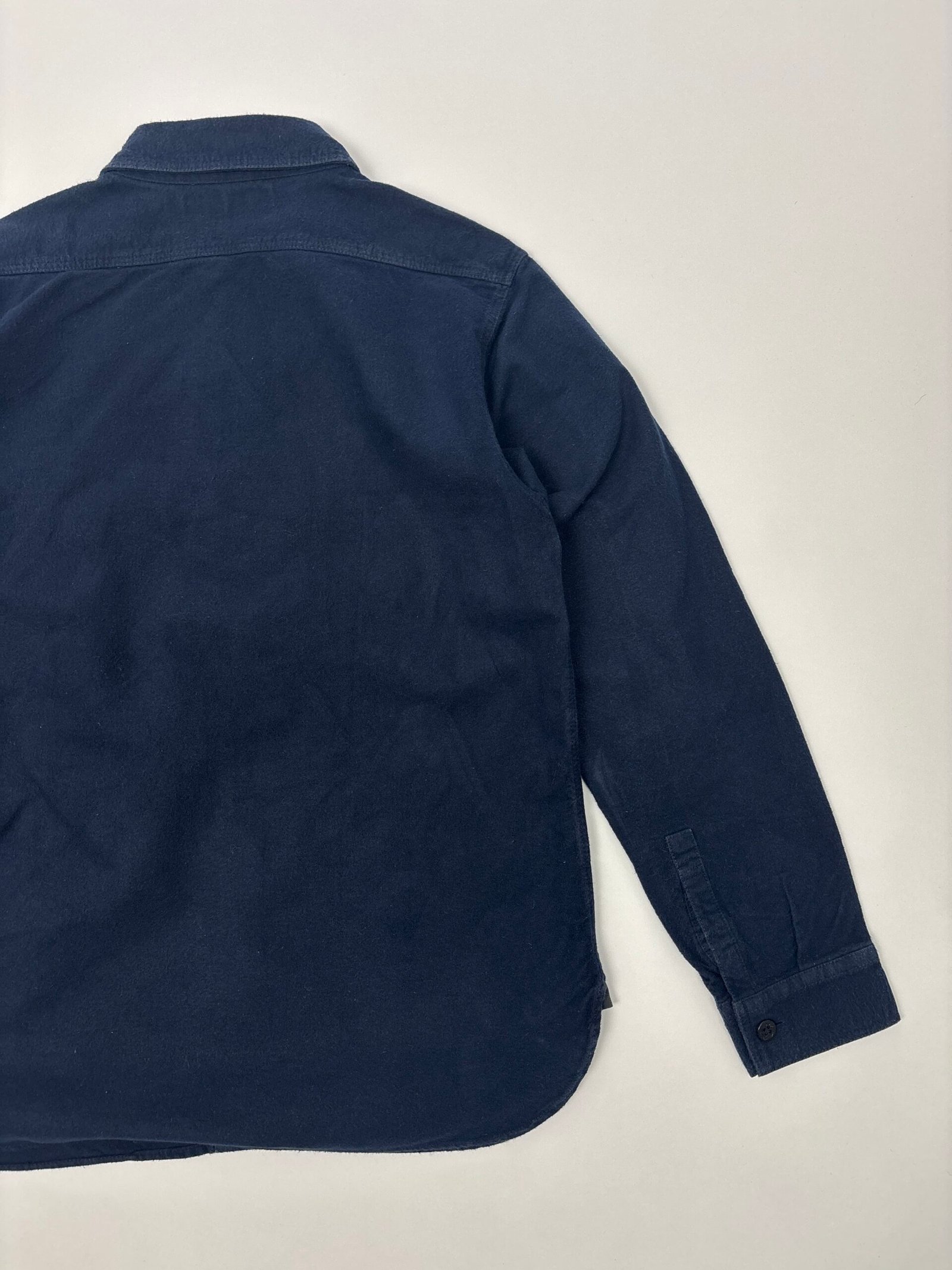 fullcount navy long sleeve shirt Fullcount Brushed Cotton CPO Shirt