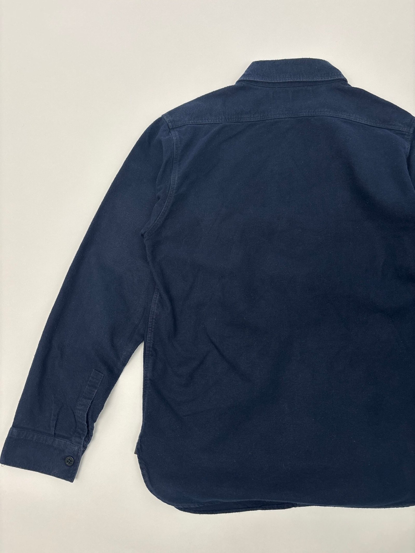 fullcount navy long sleeve shirt Fullcount Brushed Cotton CPO Shirt