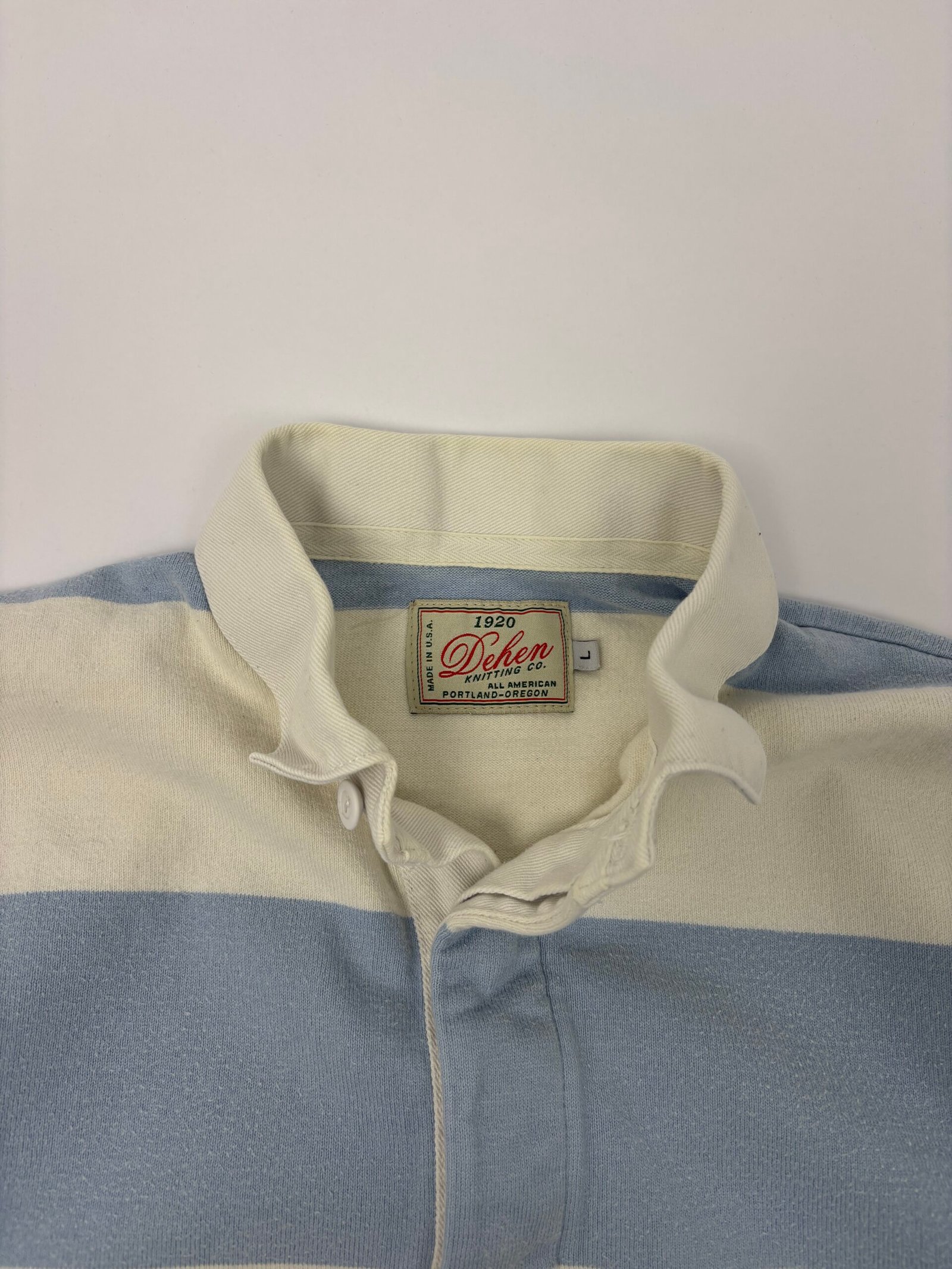 dehen 1920 rugby shirt light blue Dehen 1920 Rugby Shirt