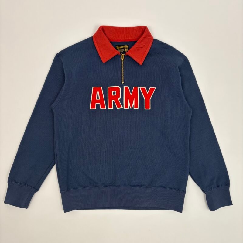 Real McCoy’s Athletic Half-zip Jersey Army