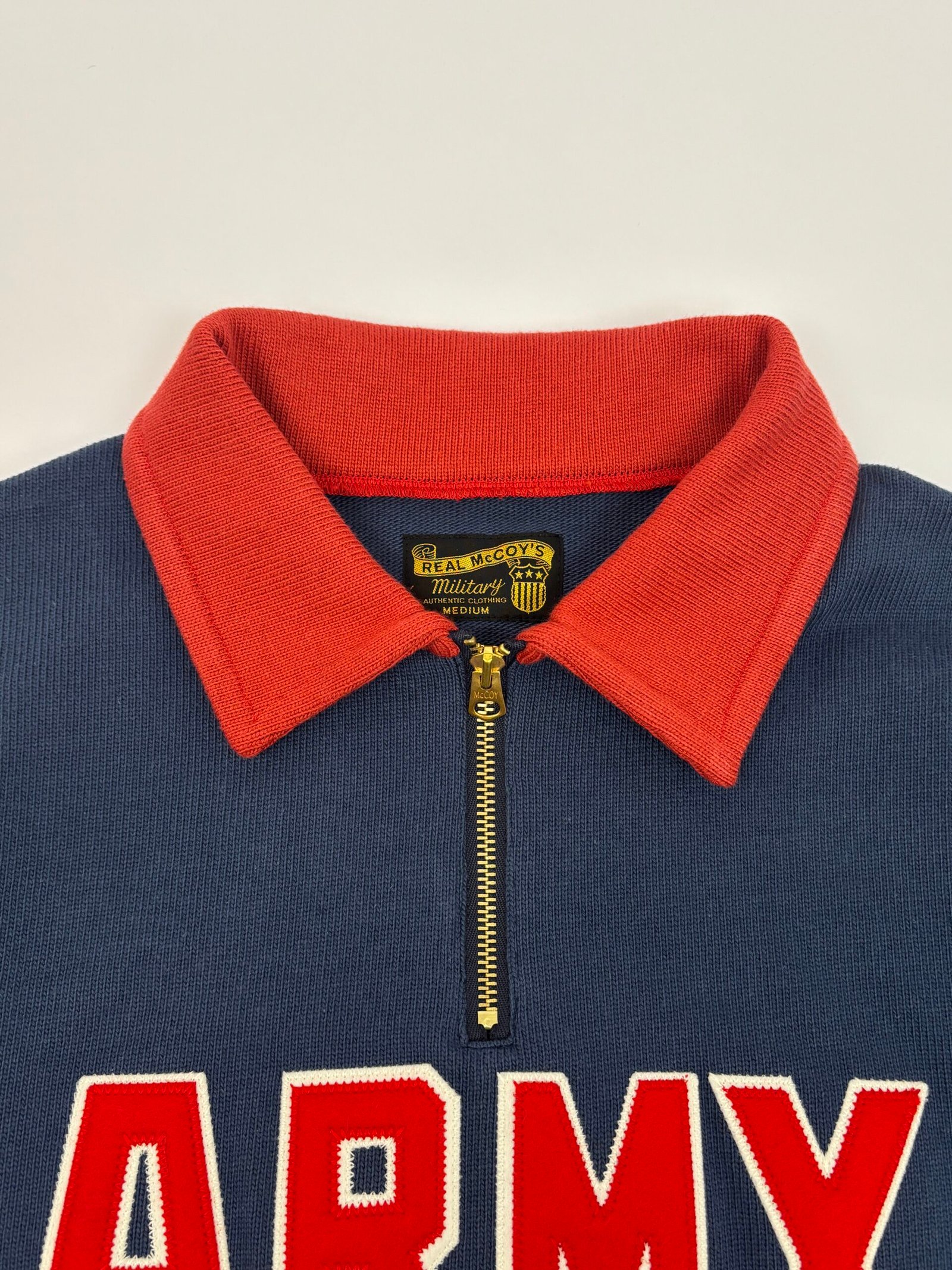 real mccoy’s athletic half zip jersey army Real McCoy’s Athletic Half-zip Jersey Army
