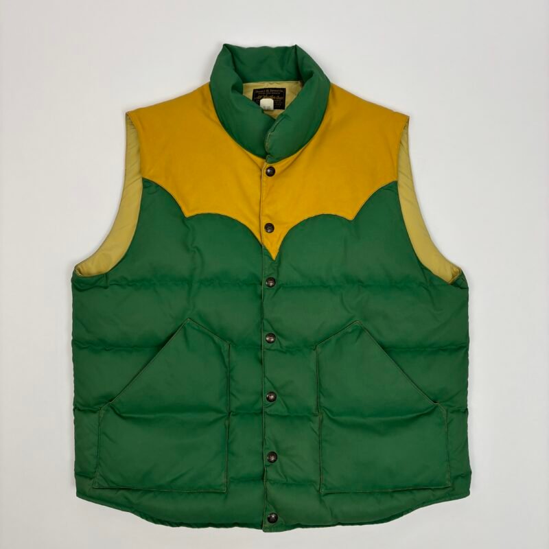 RRL Leather Yoke Quilted Vest