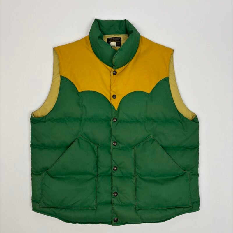 RRL Leather Yoke Quilted Vest