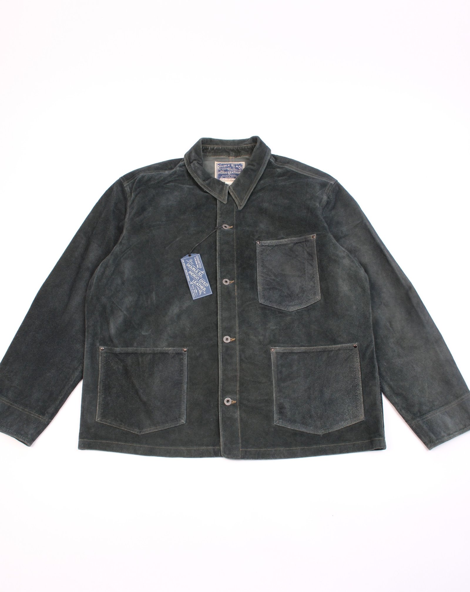 RRL Indigo-Dyed Suede Chore Coat