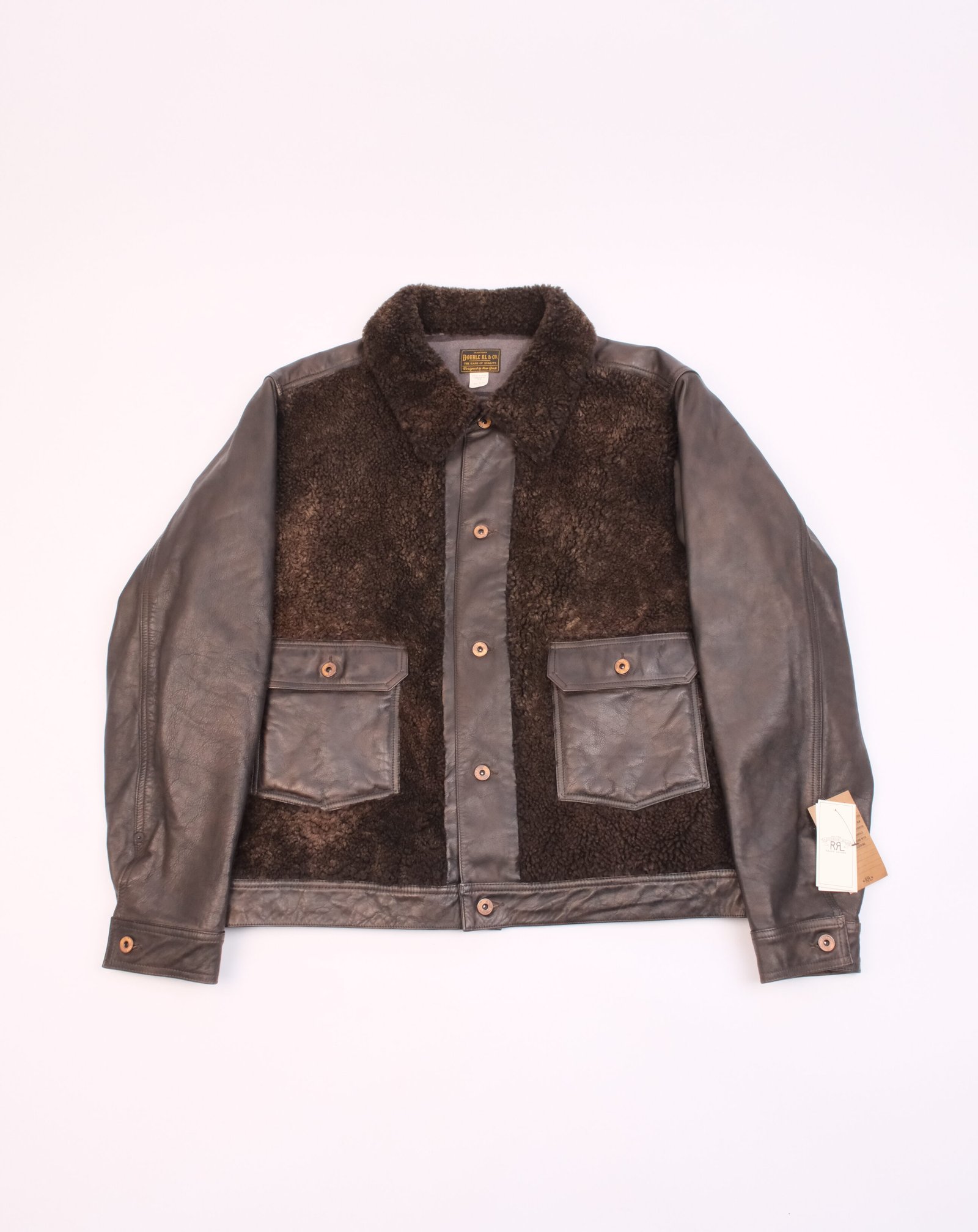 RRL Leather Grizzly Jacket